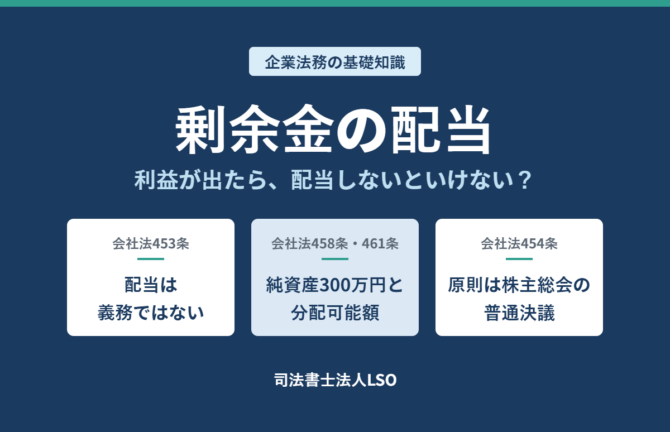 剰余金の配当とは 利益が出たら配当は必要 会社法上の手続を解説