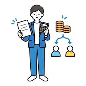 債務を精算し残余財産を分配するZさんのイラスト